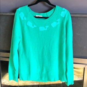 Vineyard Vines Wool Sweater in Green Size Large